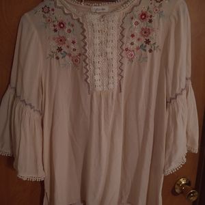 Blouse with Bell Bottom Sleeves